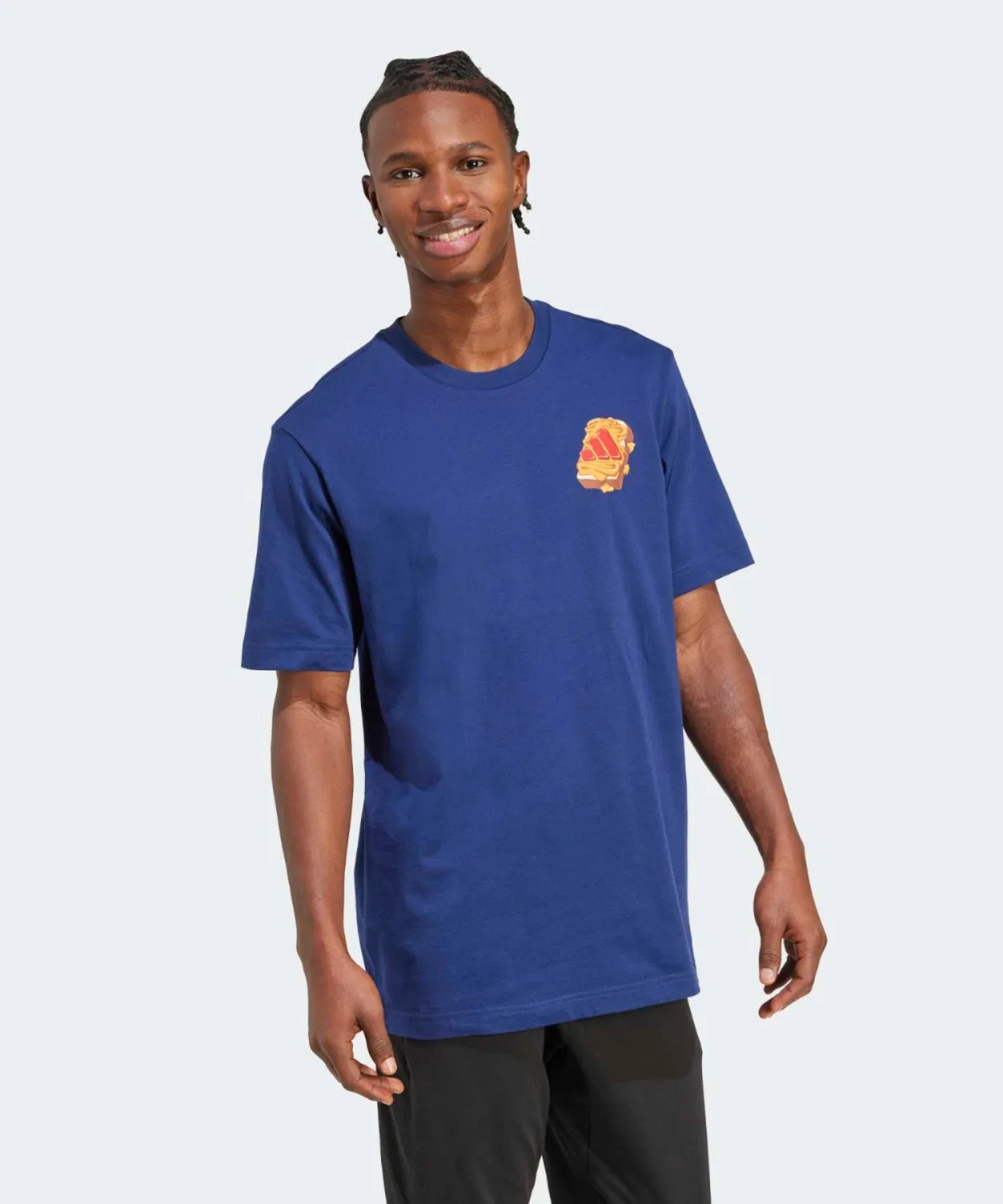 Мужская футболка с принтом Peanut Butter & Jelly Adidas, Blue — фото 3