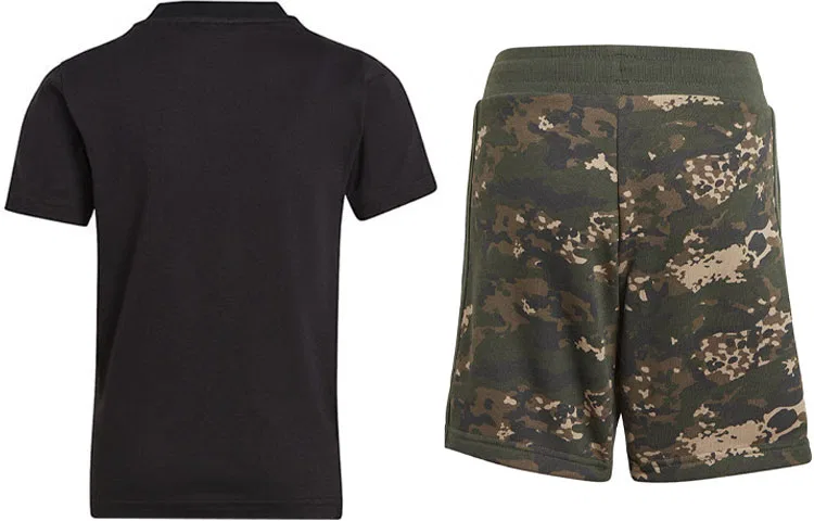 Детский спортивный комплект с принтом Adidas Letter Camouflage, Adidas, Black/Camouflage Green — фото 3