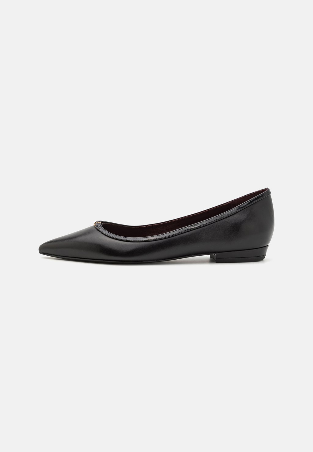 

Балетки DOUBLE BUCKLE POINTED TOE FLAT Tory Burch, черный