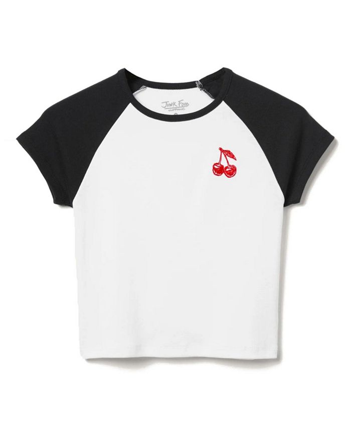 

Женская футболка с регланным рукавом Cherry Baby Junk Food Clothing, белый