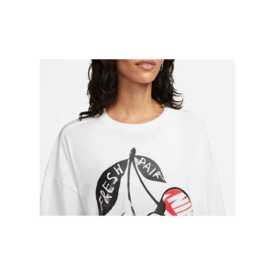 Женская футболка с длинным рукавом Nike W Nsw Tee Oc 3 Ls Os, Белый — фото 3