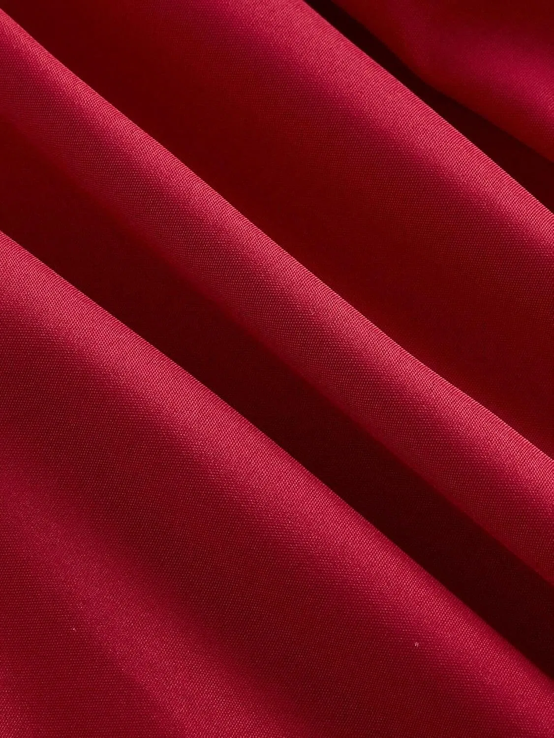 Женское элегантное платье миди с высокой талией A Line, Red — фото 4