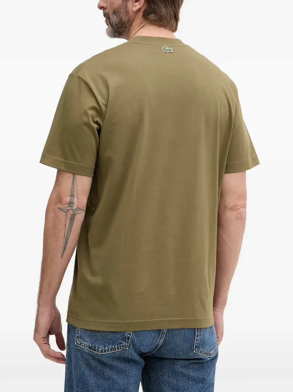 Футболка Lacoste с логотипом, хлопок 100%, зеленый — фото 3