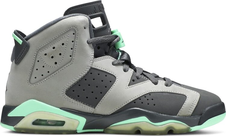 

Кроссовки Air Jordan 6 GS Green Glow, серый