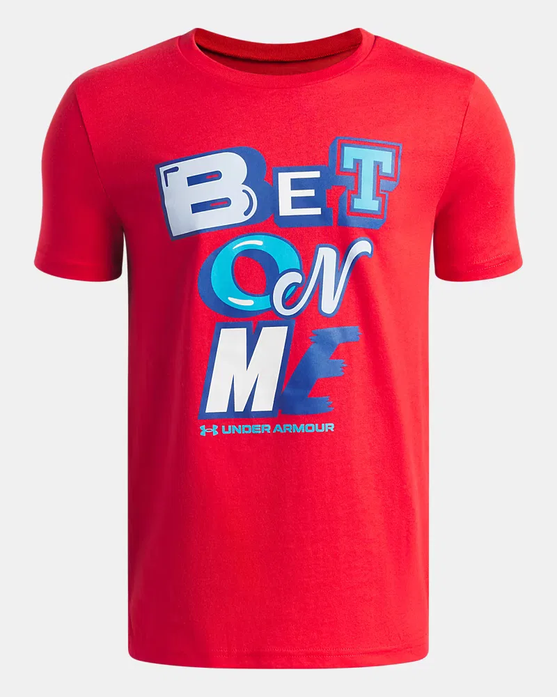 Футболка детская с коротким рукавом, быстро сохнущая, UA Sports Legend UnderArmour, Red/Royal