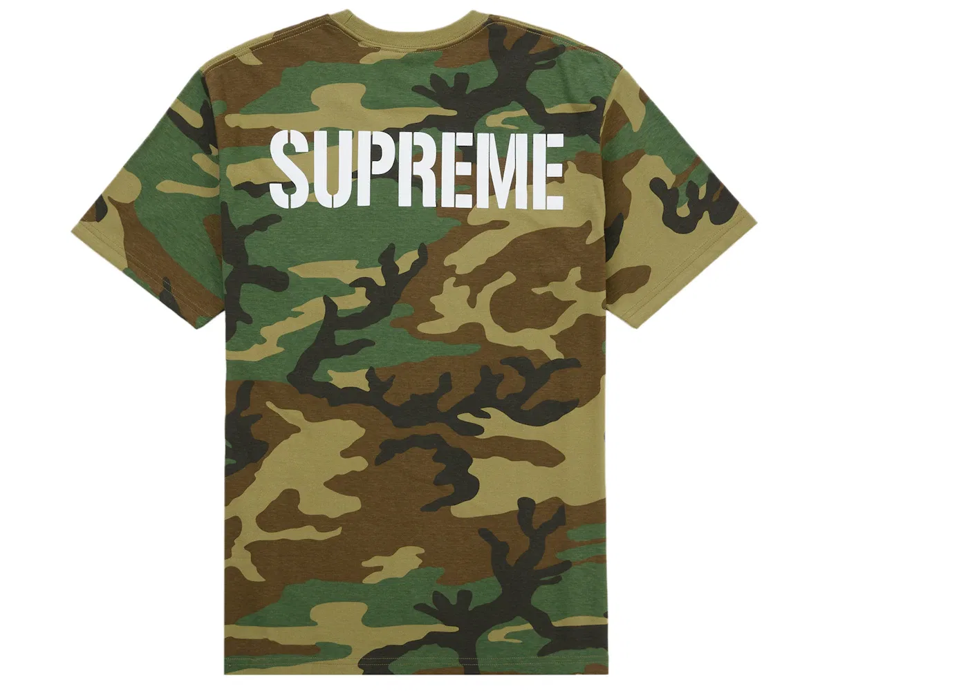 Мужская футболка с принтом World Famous Supreme, Woodland Camo — фото 2
