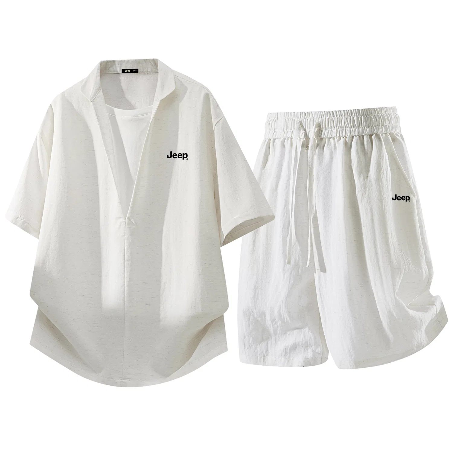Детский спортивный комплект с лацканом Jeep Leisure Collection, White