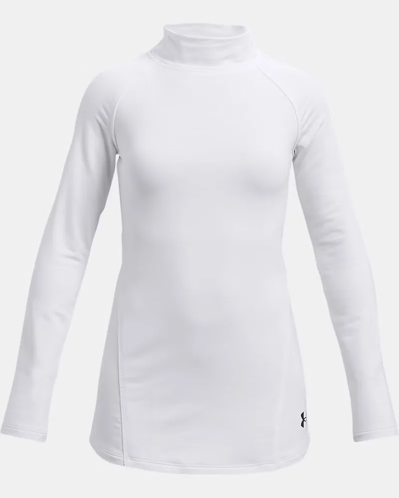 Лонгслив с воротом-стойкой быстросохнущий ColdGear UnderArmour, White/Black