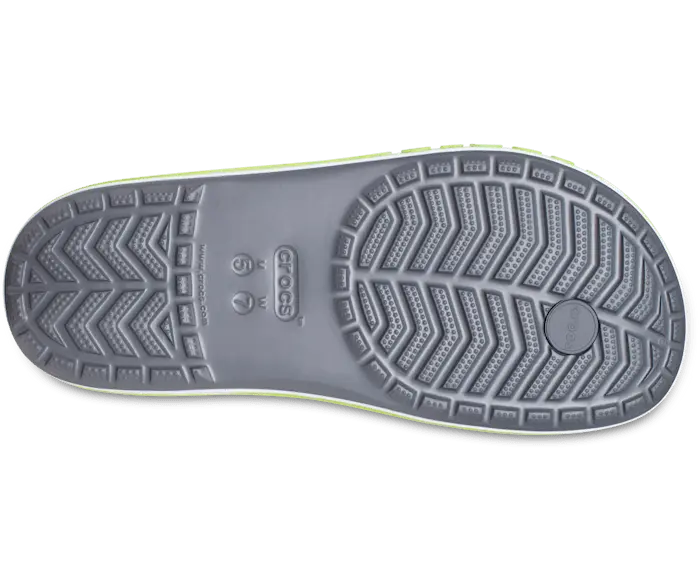 Шлепанцы Crocs Bayaband Flip, салатовый/серый/белый — фото 3