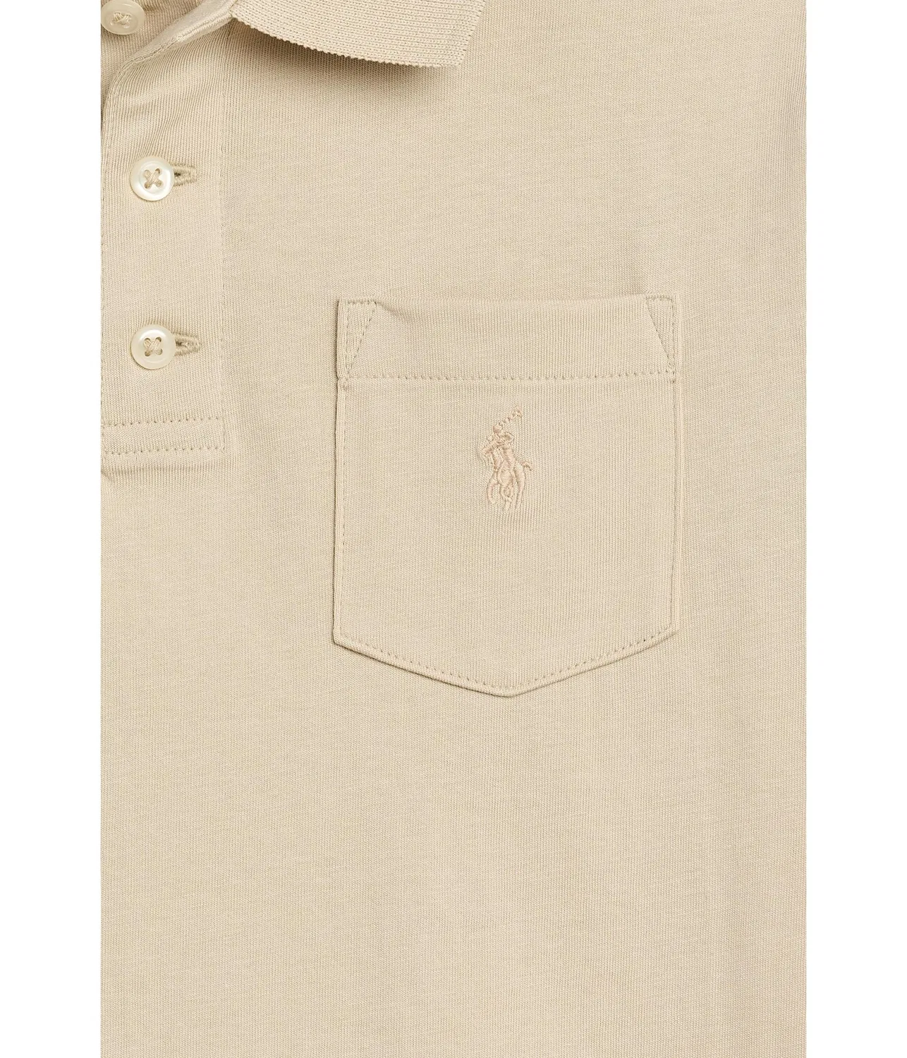 Поло из хлопкового трикотажа с карманом (для детей постарше) Polo Ralph Lauren Kids, Spring Beige — фото 3