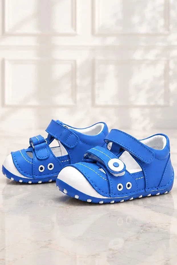 Детские туфли для девочек кожаные Nino, Blue Nıno