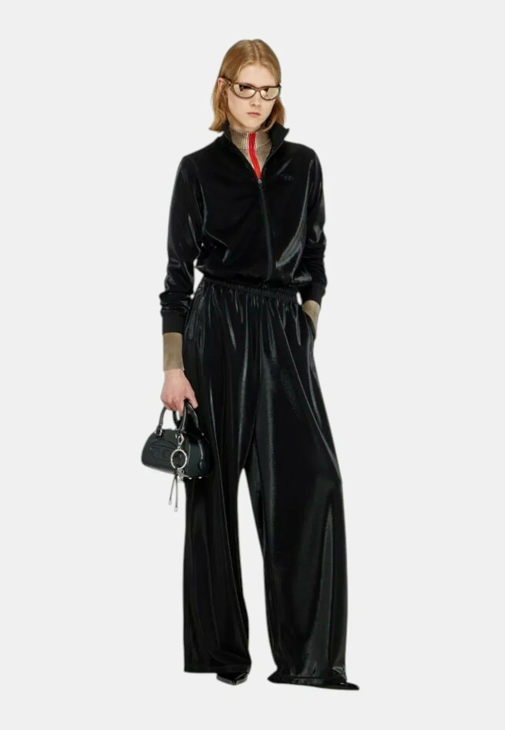 Felpa con zip - толстовка на молнии Diesel, Nero — фото 2
