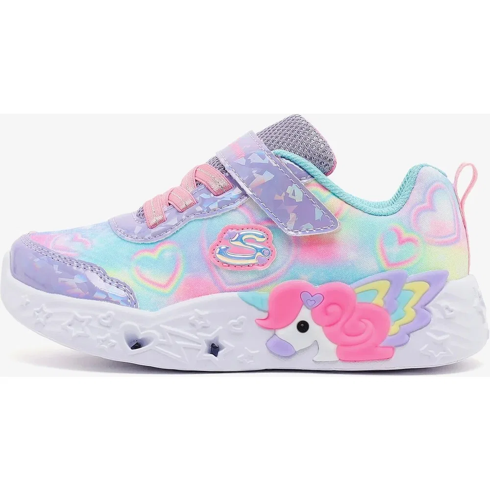 Детские кроссовки для девочек со светящейся подошвой Unicorn Charmer - Lil Heart Sparkles Skechers