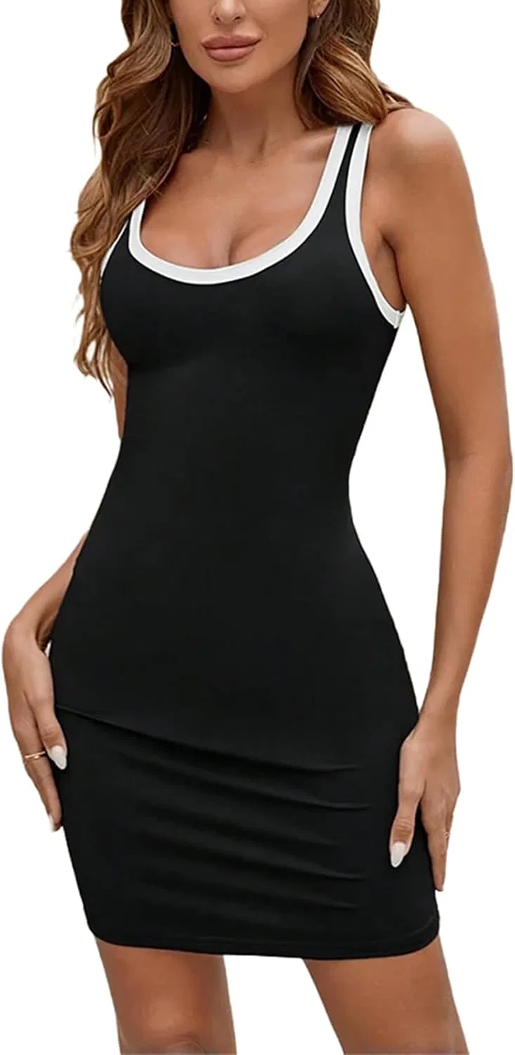 Женское облегающее платье мини Bodycon, Black