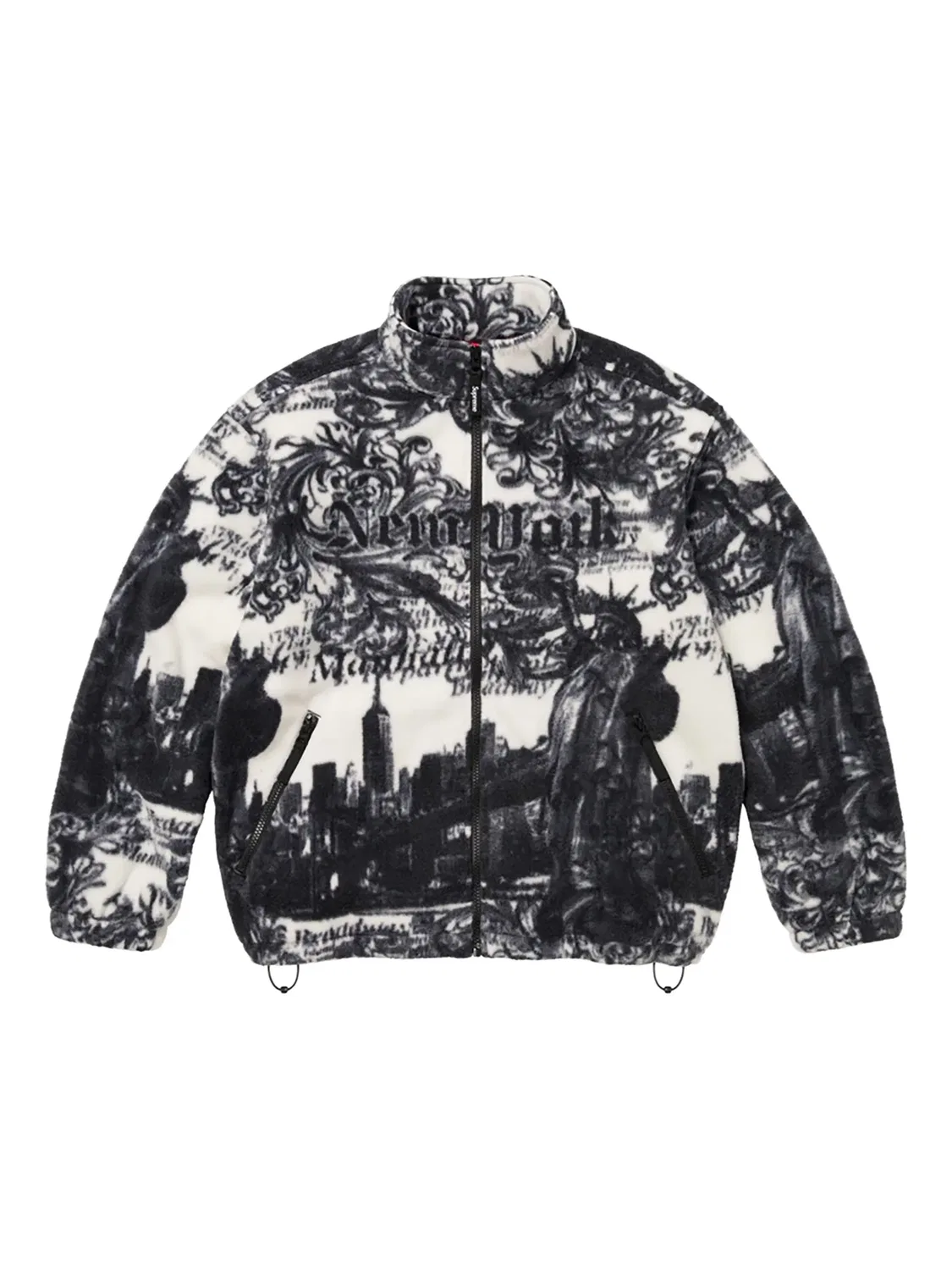 Куртка с принтом Нью-Йорка на флисе Supreme, белый