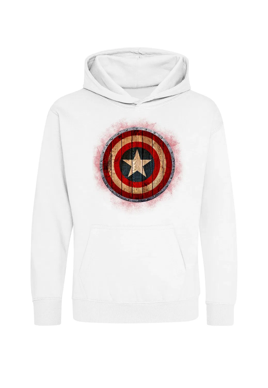 Marvel Мстители - деревянный щит - толстовка Henry Tiger, Arctic White