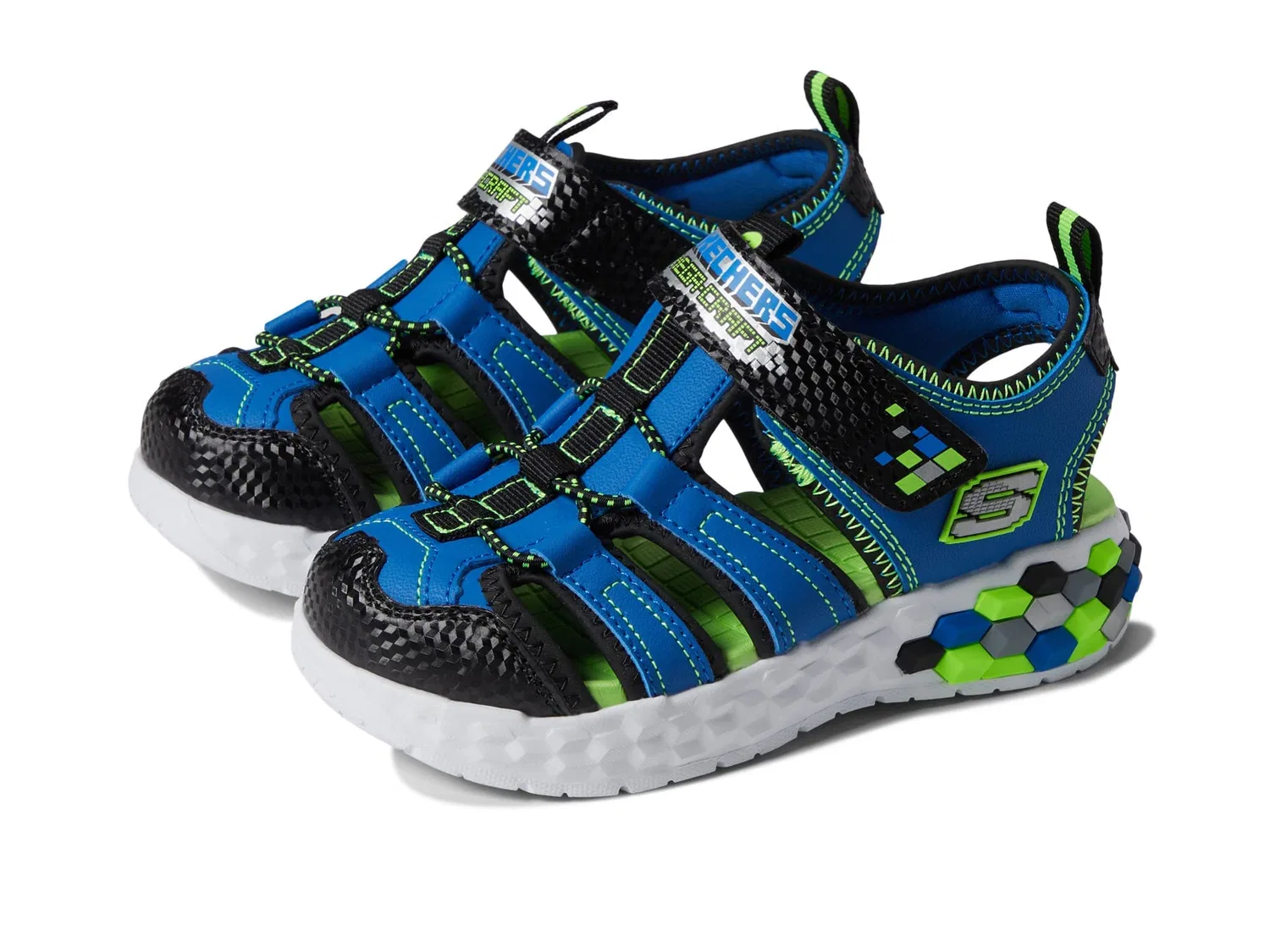 Детские сандалии для мальчиков с закрытым носком Mega Splash 2 Skechers, Blue