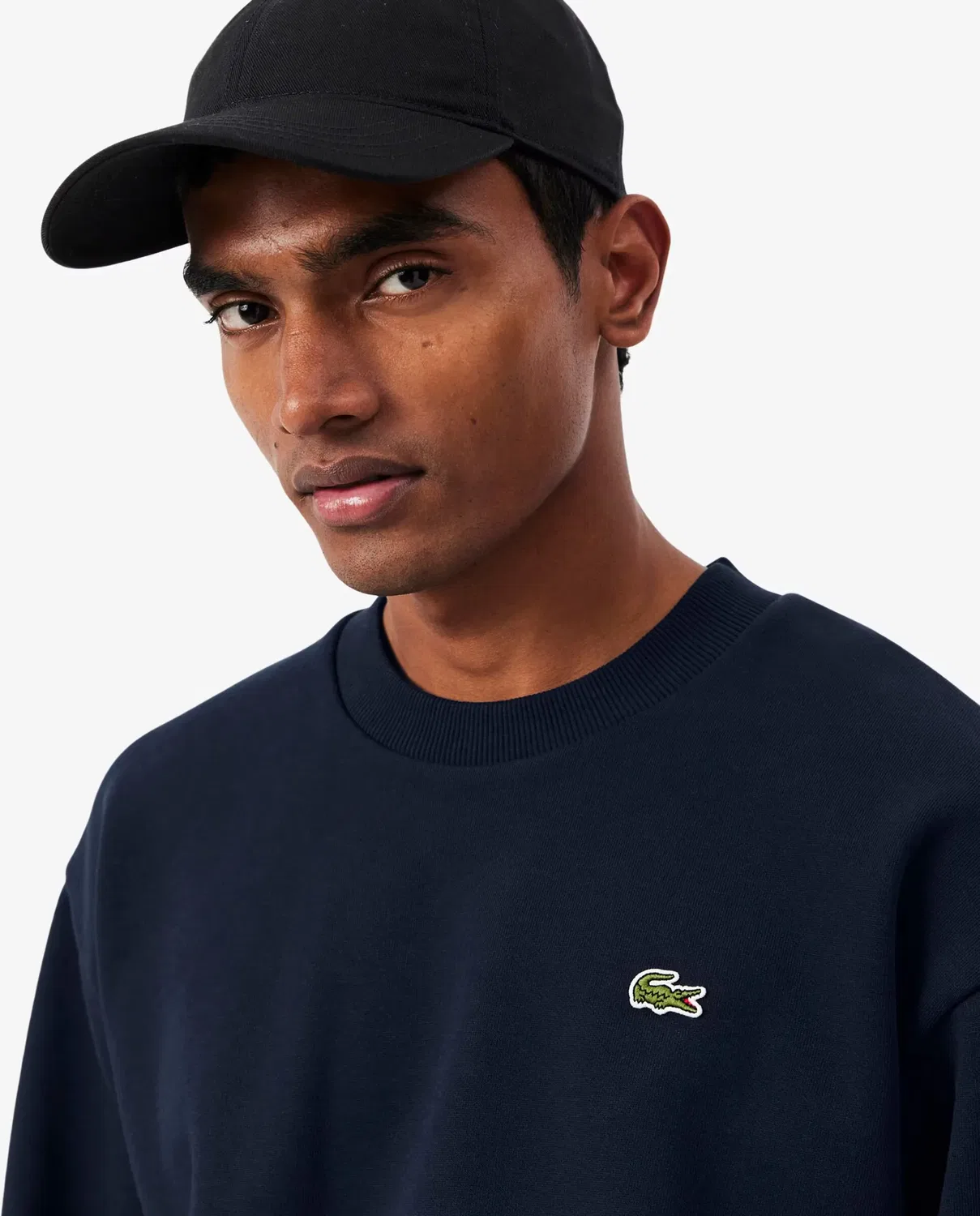 Мужская толстовка из футера с круглым вырезом Lacoste, Azul Marino — фото 3