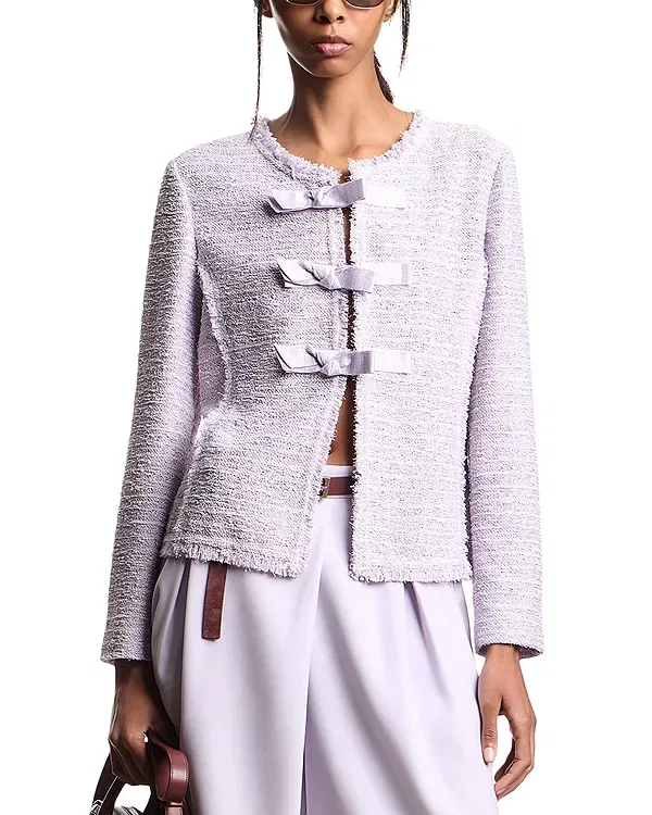 Женская куртка с фактурой Emporio Armani, Lilac