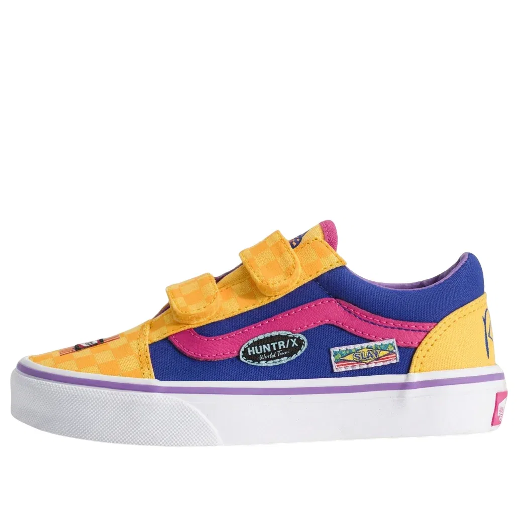Детские кроссовки с верхом из канваса Kpop Demon Hunters Old Skool 'Rumi' Vans, Yellow/Multi-Color