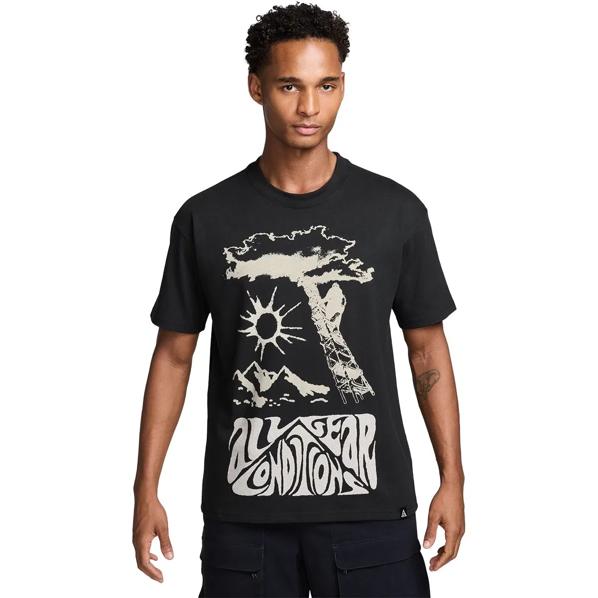 Мужская футболка с принтом ACG Dri-FIT 168 Graphic Nike, черный