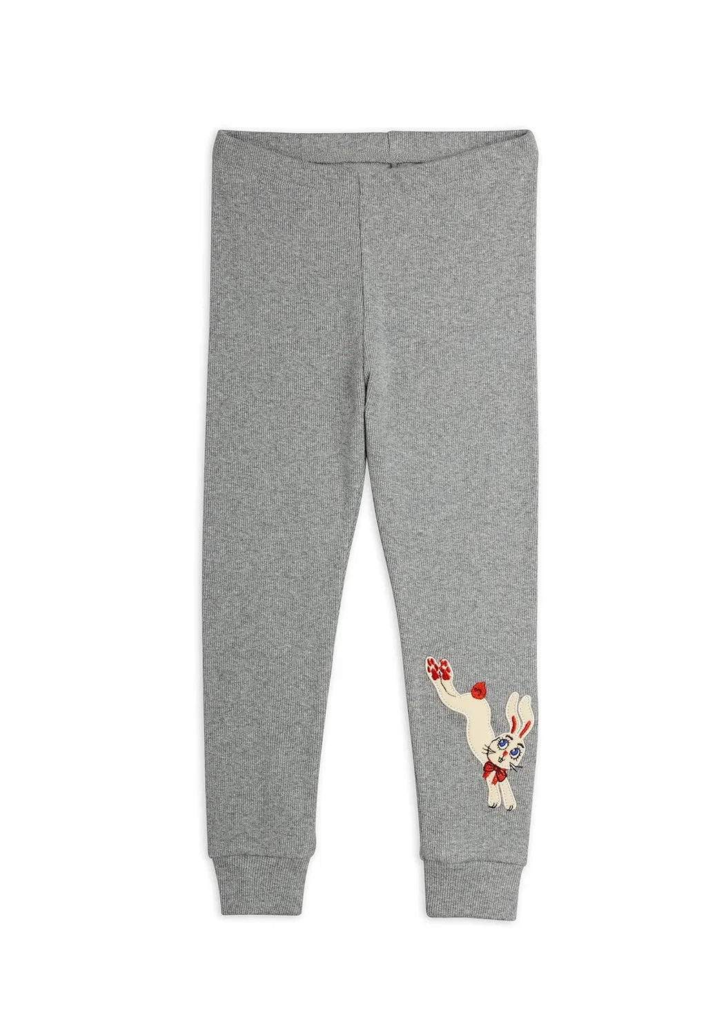 Леггинсы с рисунком кролика - леггинсы Mini Rodini, Grey Melange