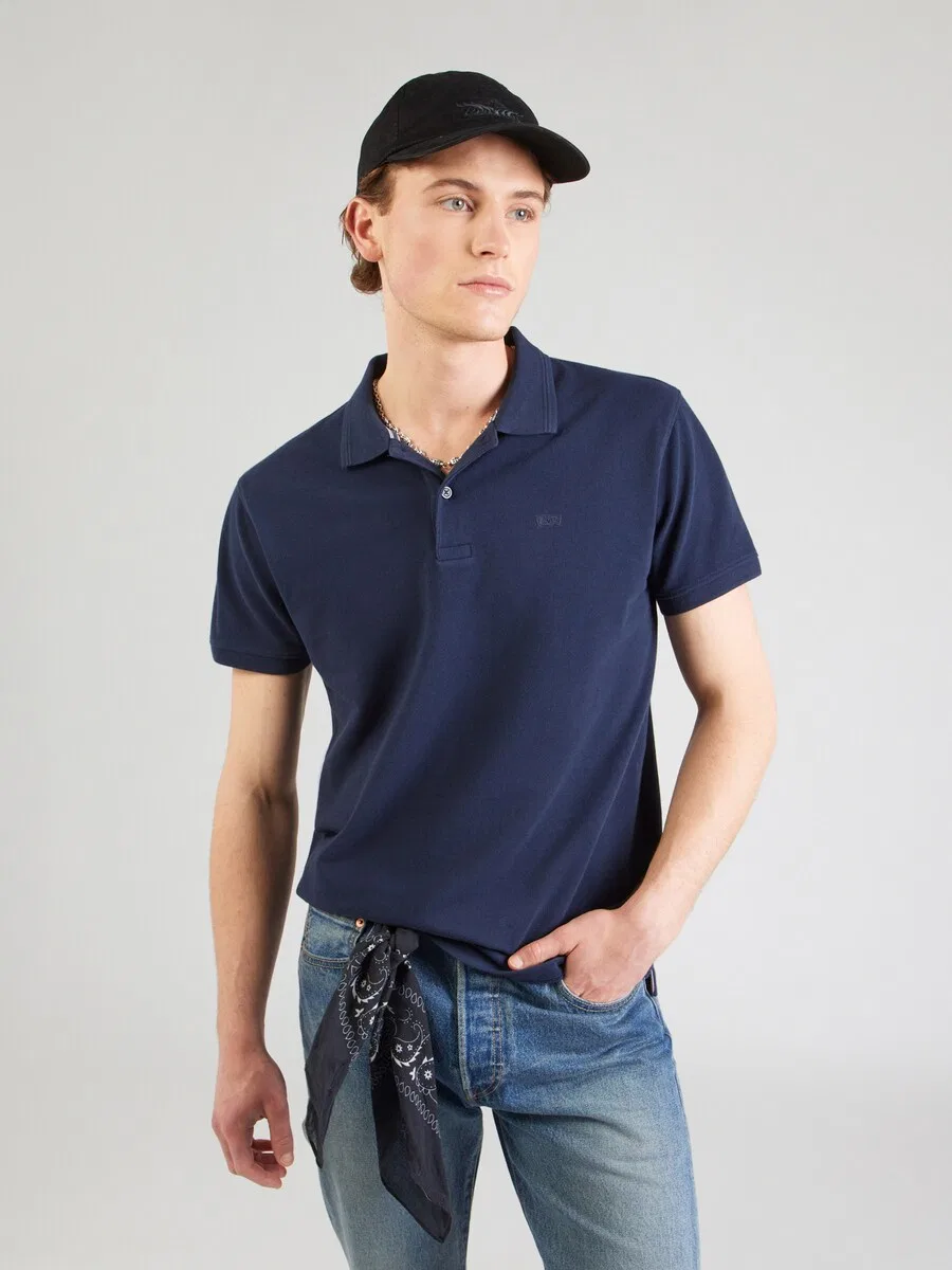Футболка-поло LEVI'S темно-синего цвета — фото 3