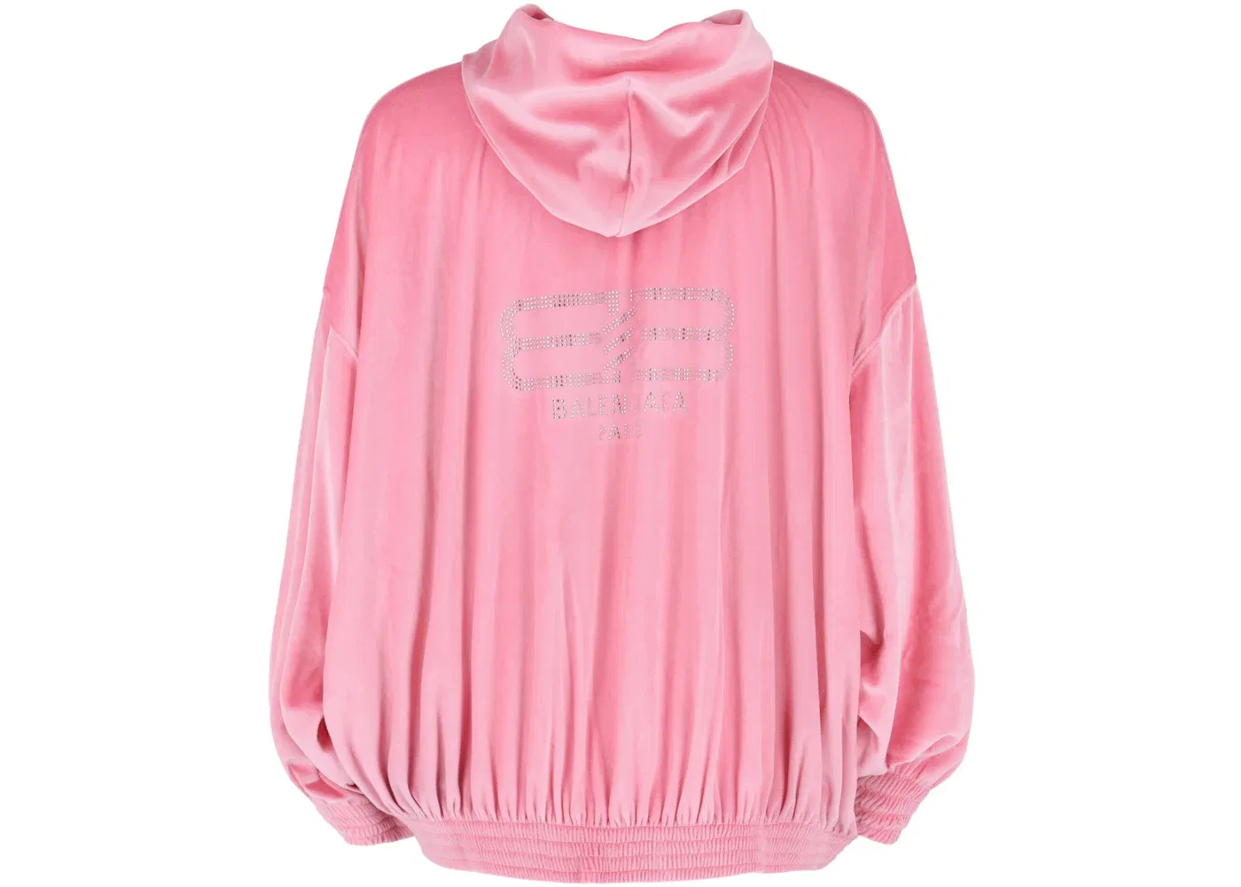 Женский худи с принтом Balenciaga BB Paris Hoodie, Pink — фото 2
