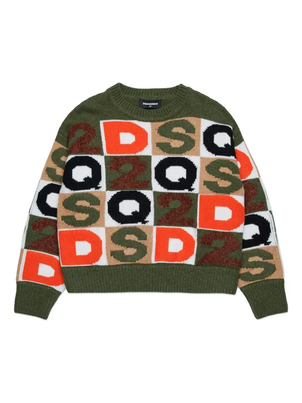 Трикотажный джемпер D2 Dsquared2 Kids, зеленый