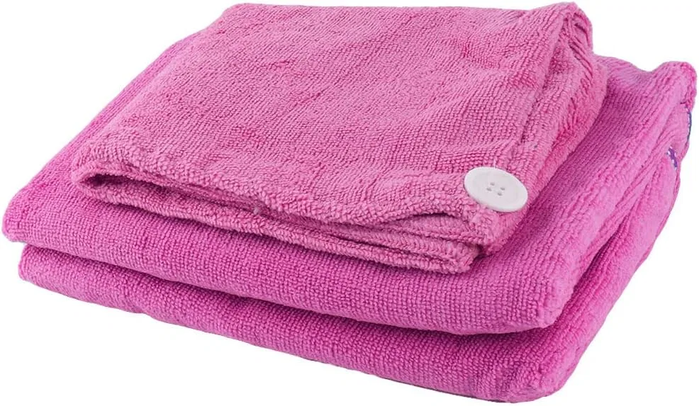 Многофункциональная шапочка для душа из микрофибры Ruilogod, Fuchsia