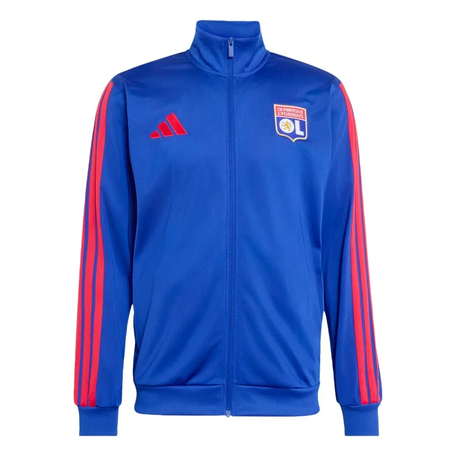 Тренировочная куртка ADIDAS PERFORMANCE 'Olympique Lyon DNA' синего цвета