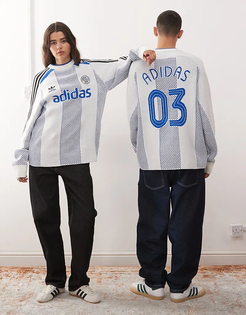 

Трикотажный джемпер Adidas Originals Adicolor белого цвета