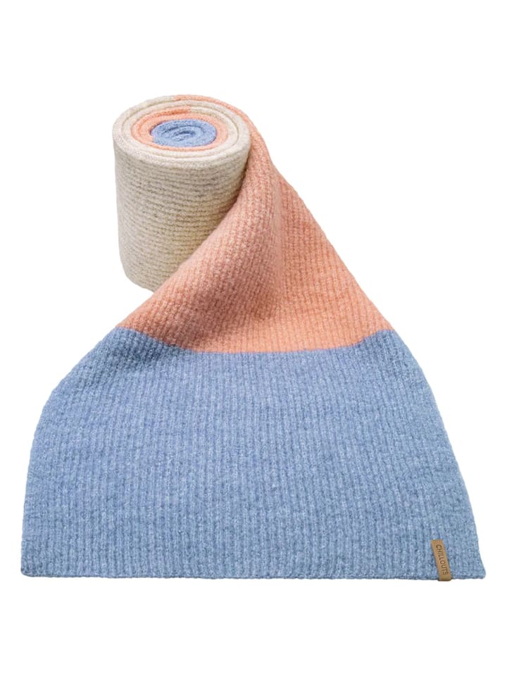 

Шарф Galaxina синего/персикового/бежевого цвета Chillouts Headwear