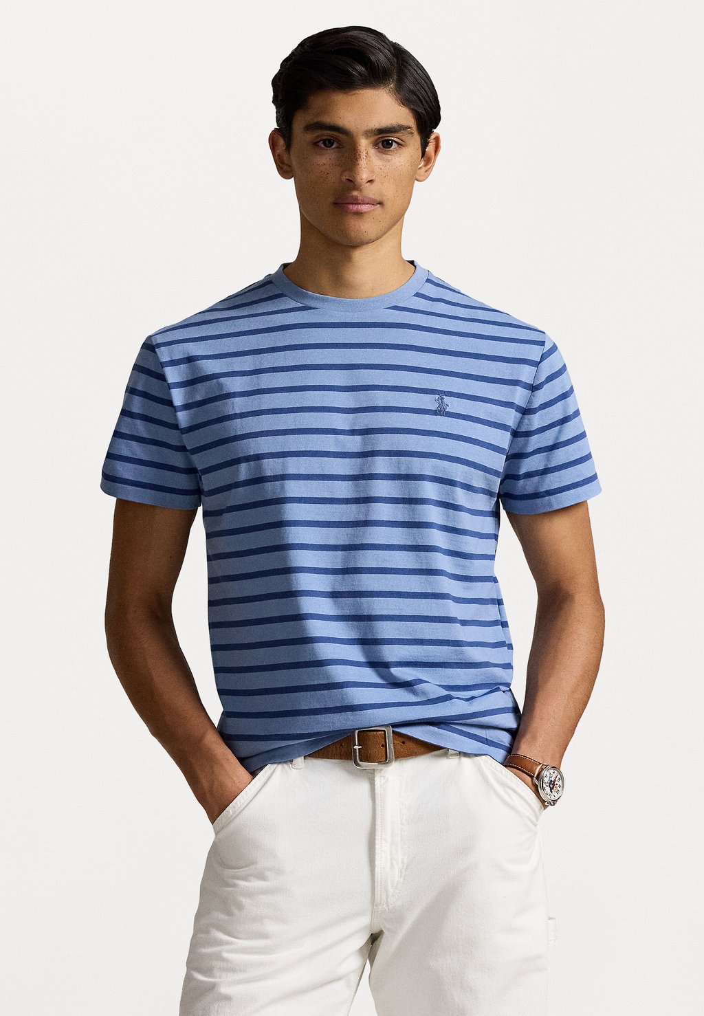 

Футболка с принтом SHORT SLEEVE Polo Ralph Lauren, темно-синий