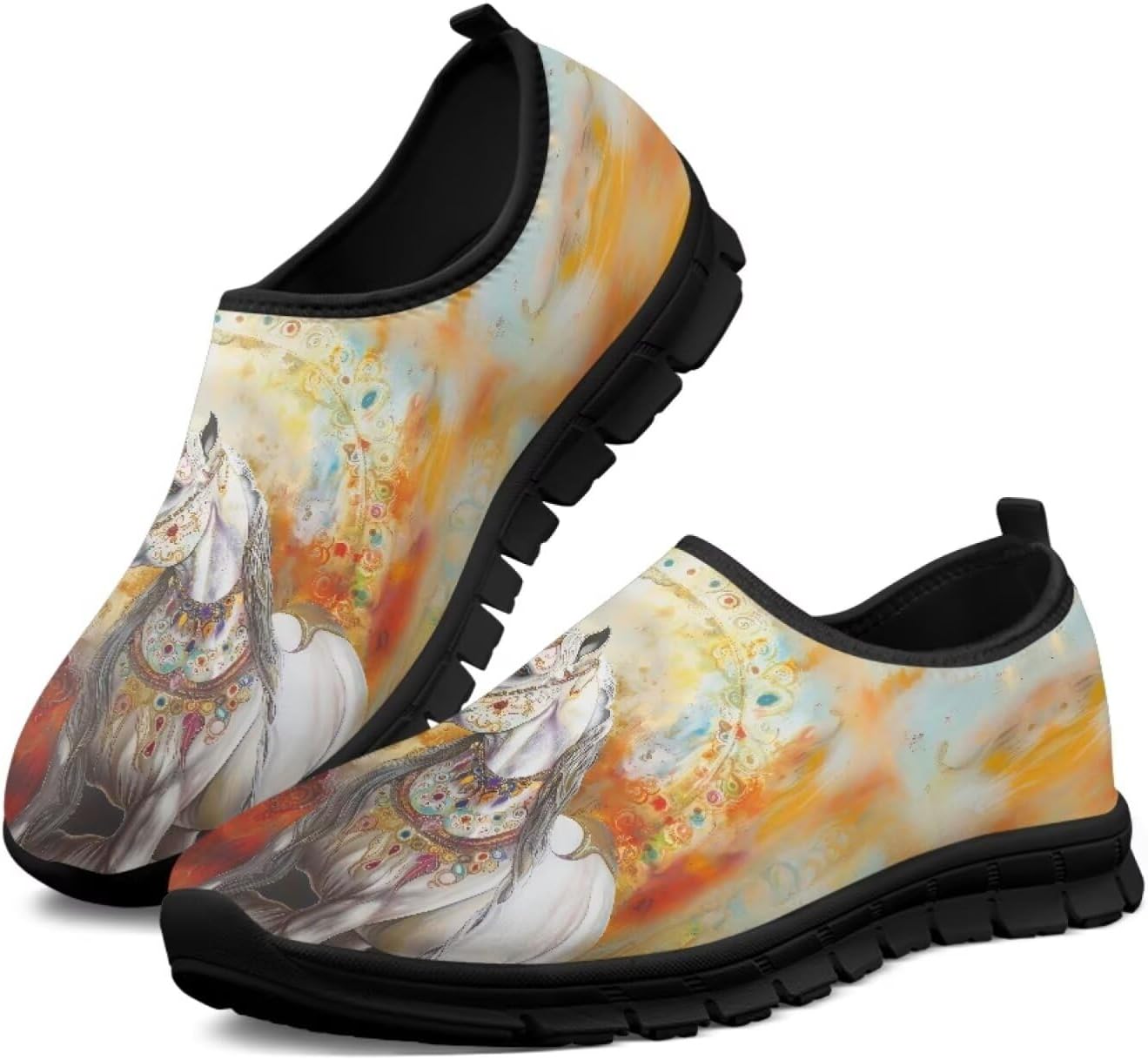 

Кроссовки Binienty для мужчин и женщин, Oil Paint Horse