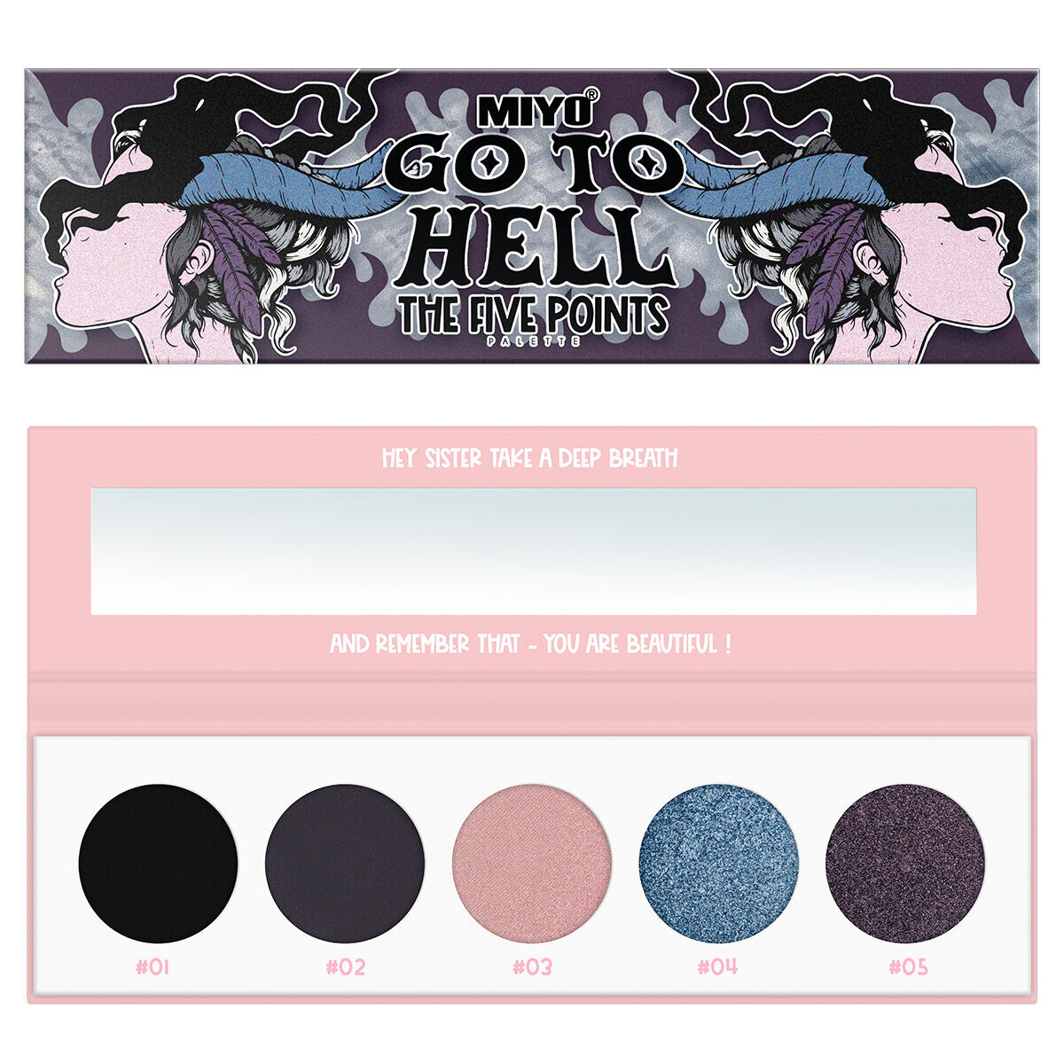 

Палетка теней для век 13 go to hell Miyo The Five Points, 6,5 гр