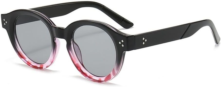 

Винтажные круглые солнцезащитные очки для женщин и мужчин, градиентные солнцезащитные очки, модные женские очки класса люкс с прозрачными линзами и защитой от УФ-излучения UV400 TVTBBVV, Pink