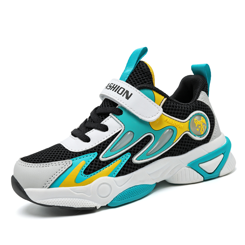 

Дышащие, нескользящие, износостойкие, легкие, амортизирующие, низкие детские кроссовки для повседневной носки. FIRS Kids, черный