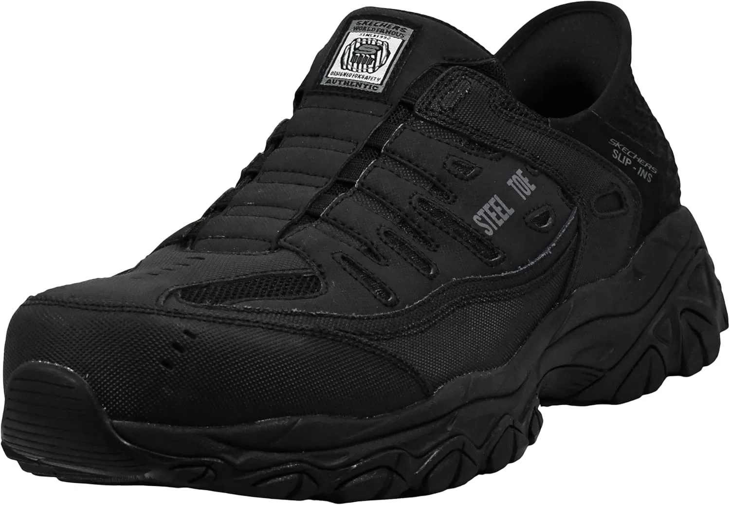 Мужские защитные ботинки Skechers Hands Free Slip-ins Cankton-Faison St, Black