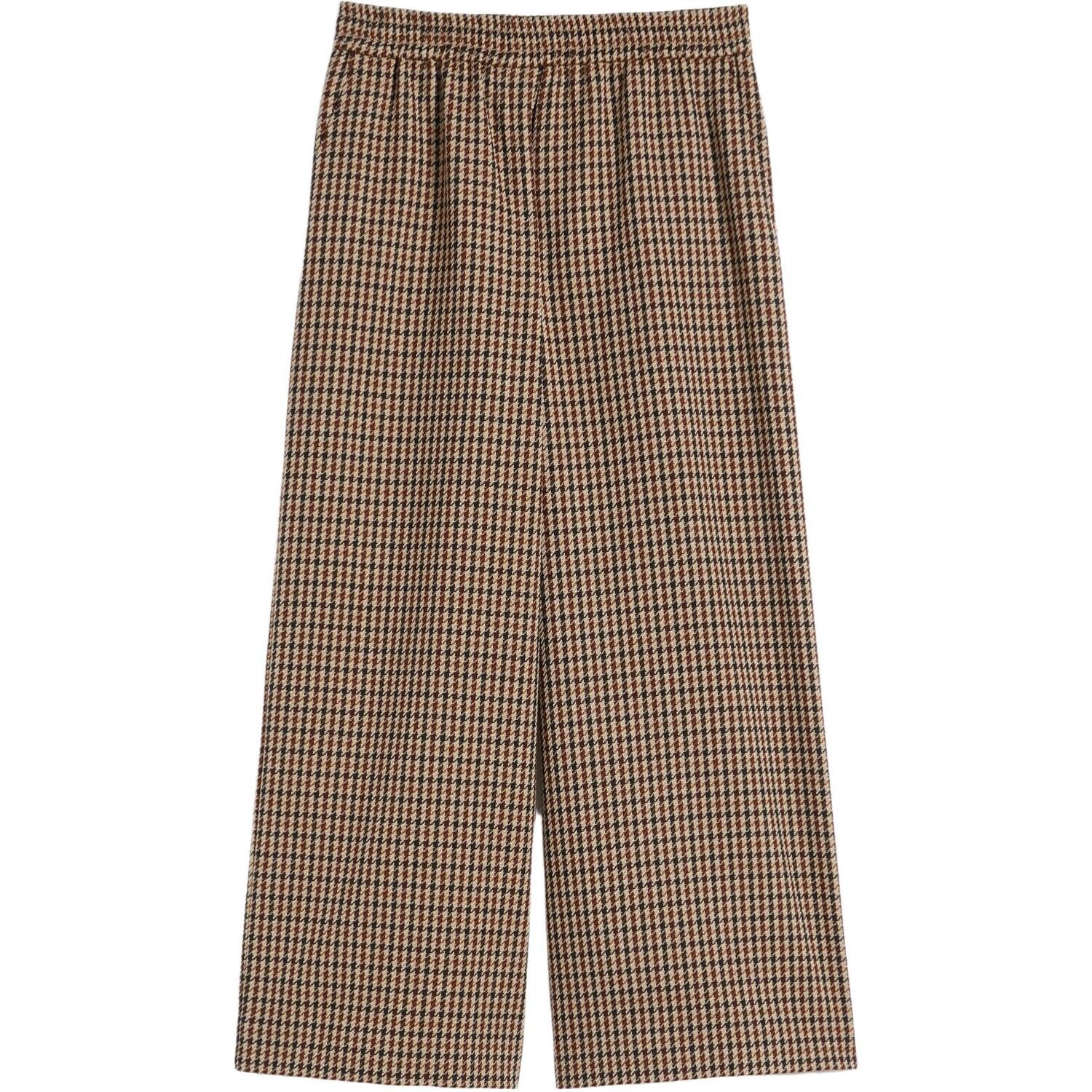 

Weekend Max Mara Брюки с резинкой на поясе в клетку Houndstooth WEEKEND MaxMara, бордовый