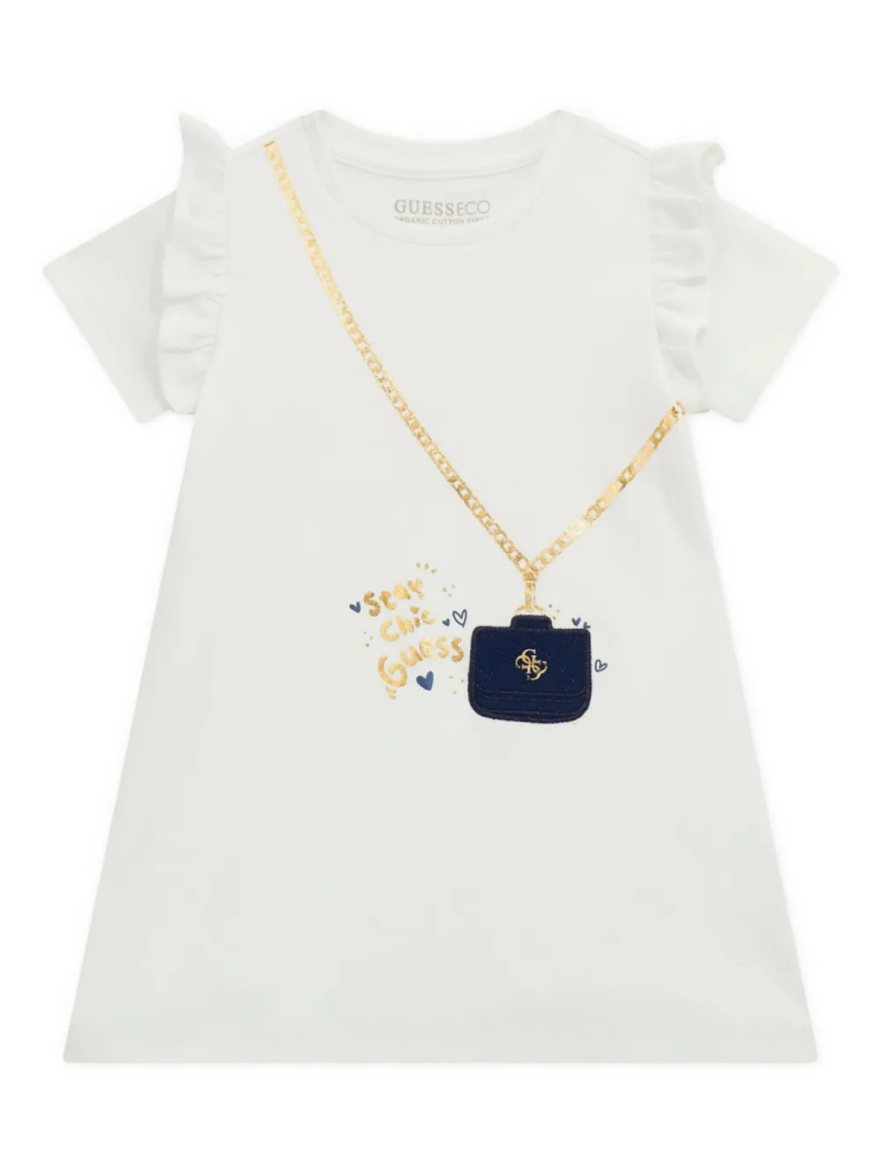 

Guess Kids детское платье из интерлока, белый