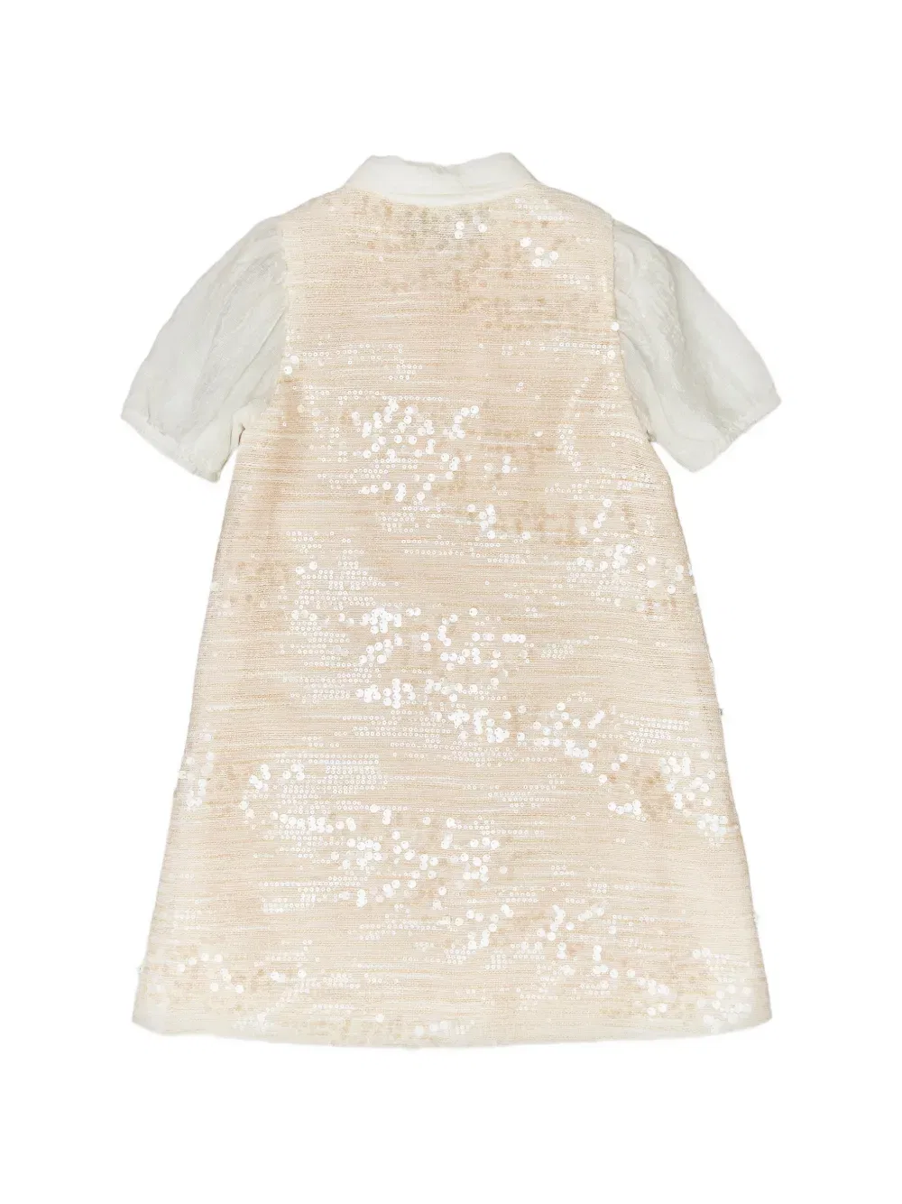 Платье с оборками и пайетками Bcbg Kids, нейтральный — фото 2