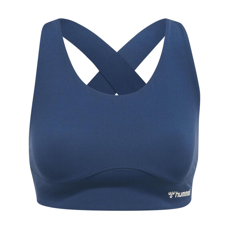 

Hmlmt Grace Sports Bra Женский спортивный бюстгальтер для йоги, гибкий HUMMEL, цвет blau