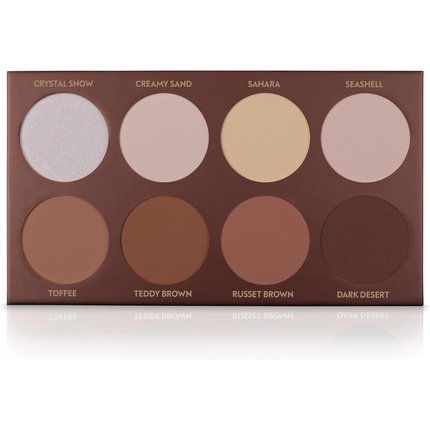 Палитра для контуринга Professional Contour Palette 8 Colours Powder Kit Contour Highlight Set Make-Up Vegan Cruelty Free Cosmetics by — фото 3