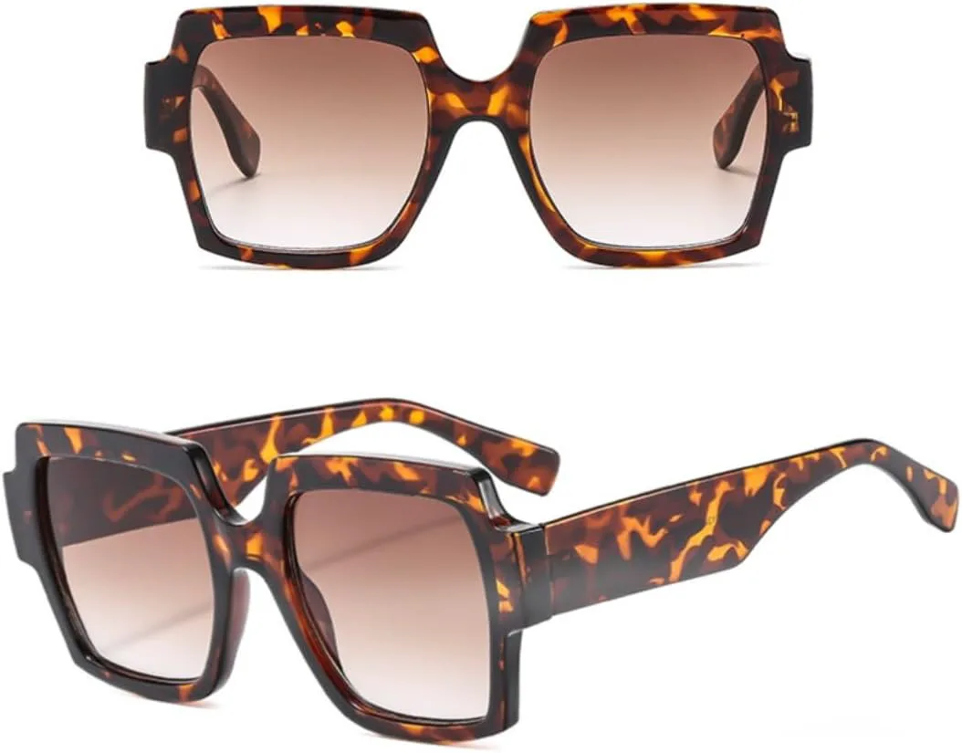 

Солнцезащитные очки для мужчин и женщин - защита UV400 - большая оправа с градиентными линзами для занятий спортом на открытом воздухе и вождения DSVIGF, Flower