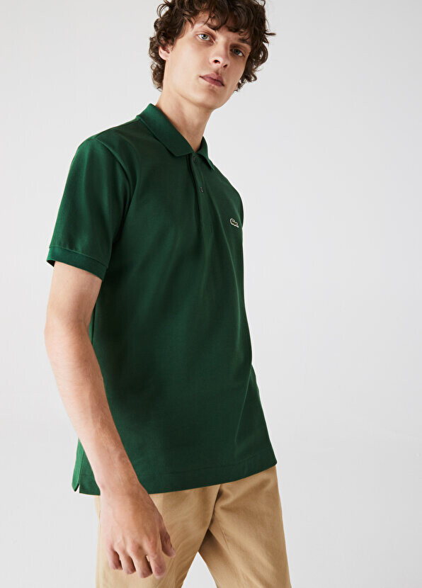 Зеленая мужская футболка-поло classic fit l.12.12 Lacoste — фото 3