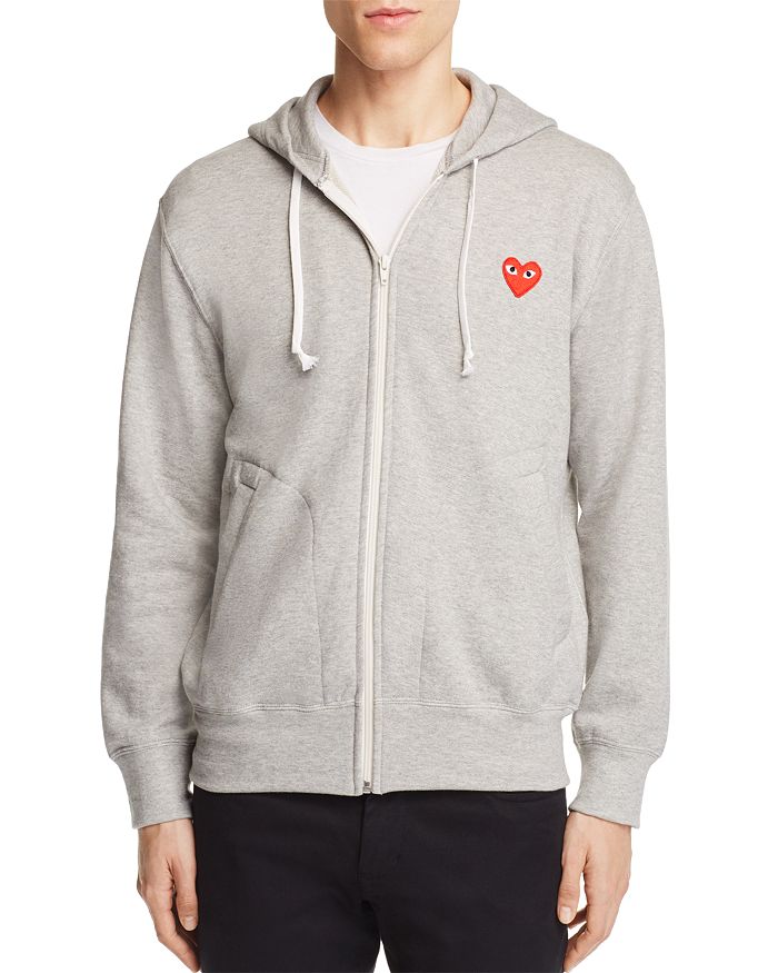 

Толстовка с капюшоном на молнии Comme Des Garçons PLAY Comme Des Garcons PLAY, серый