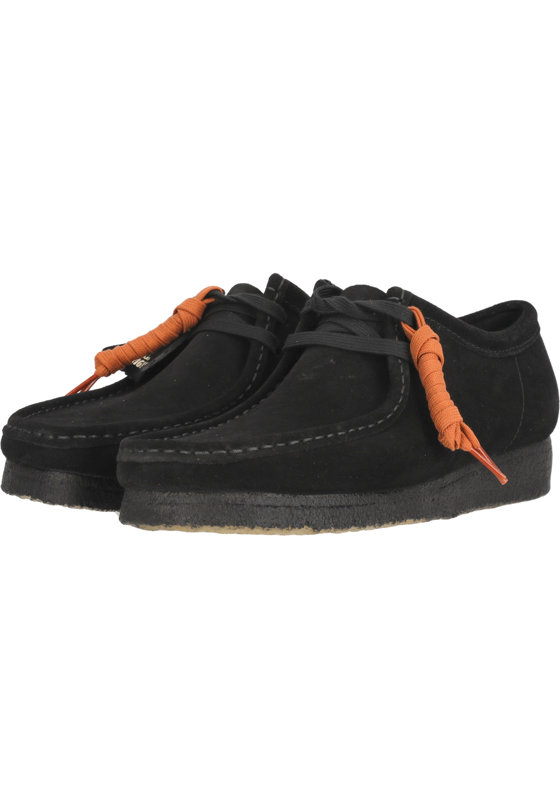 CLARKS Туфли на шнуровке 'Wallabee Black' в черном цвете — фото 3