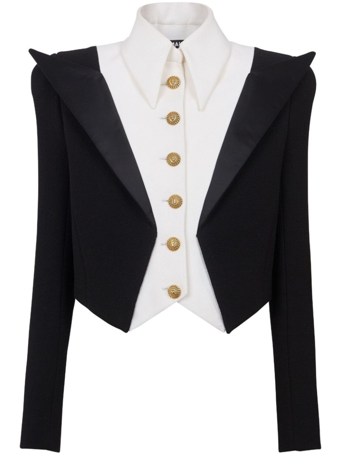 

Balmain укороченный жакет 6-Button Spencer, черный