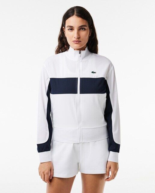 

Ультрасухая эластичная теннисная куртка с дизайном колор-блок Lacoste, белый